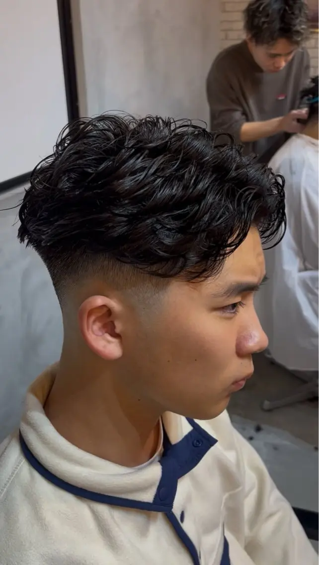 ショート パーマ メンズ 海外風メンズ🇺🇸 💈N.Yuto💈のヘアスタイル