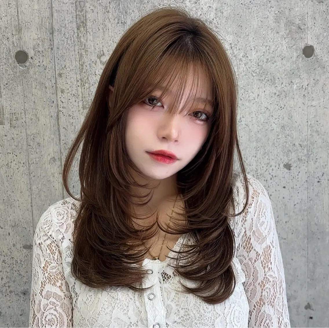 ロング カット ヘアカラー 美髪矯正×レイヤー 松田空優哉のヘアスタイル