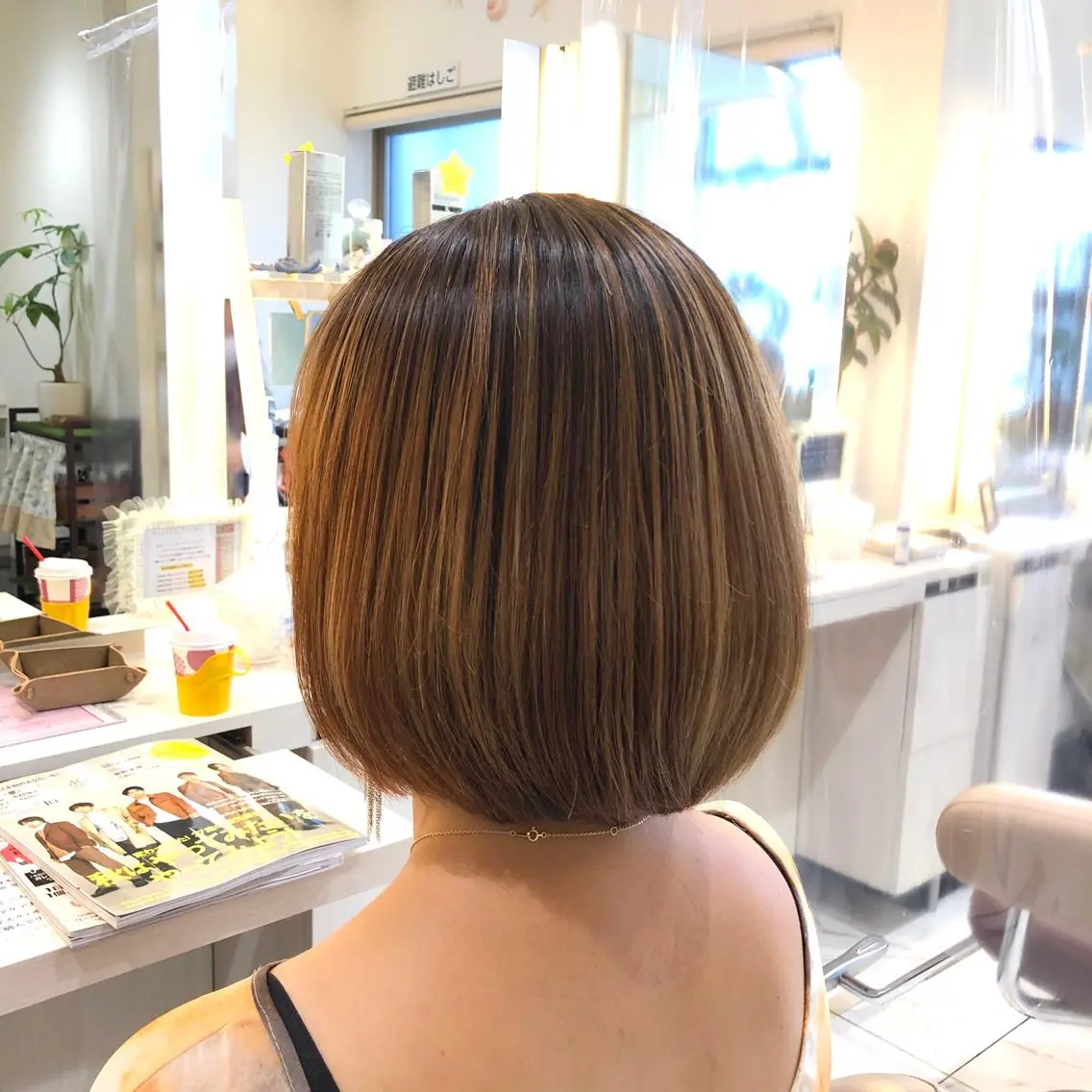 ショート パーマ くせ毛 縮毛矯正 安井　昴 💫ブリーチ縮毛矯正のヘアスタイル