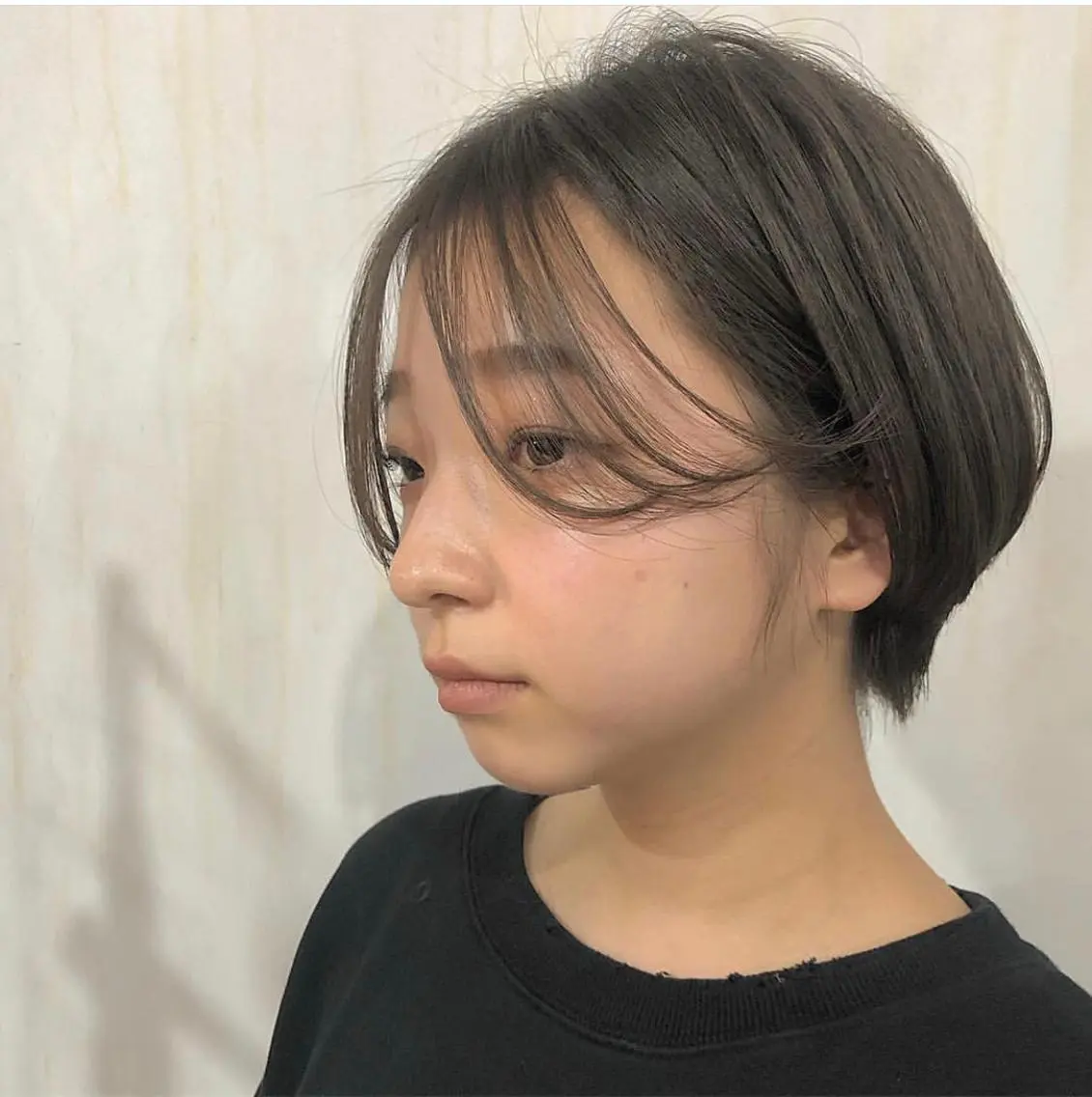 ショート カラー ボブ♡柔らかいカラー 實松栞理のヘアスタイル
