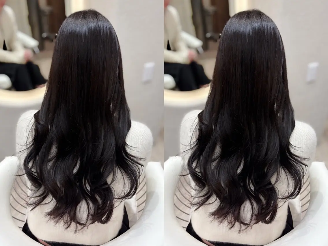 ロング カット ヘアカラー トリートメント 上品♡韓国レイヤー 🤍のの🤍のヘアスタイル