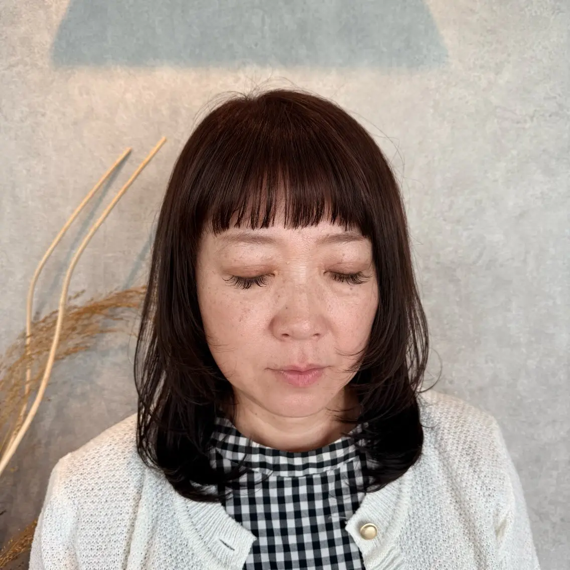 ミディアム カラー カット ヘアカラー トリートメント ’Flower’ AYAKAのヘアスタイル