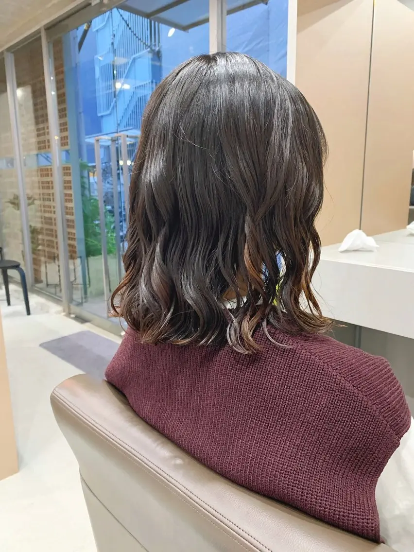 パーマ カット パーマ トリートメント ボブパーマコテ巻き風 パーマNo1深江秀平のヘアスタイル