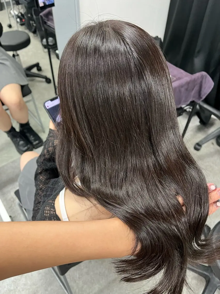 ロング カラー 韓国風ヘア 大人上品ベージュ 🎀HARUNAのヘアスタイル