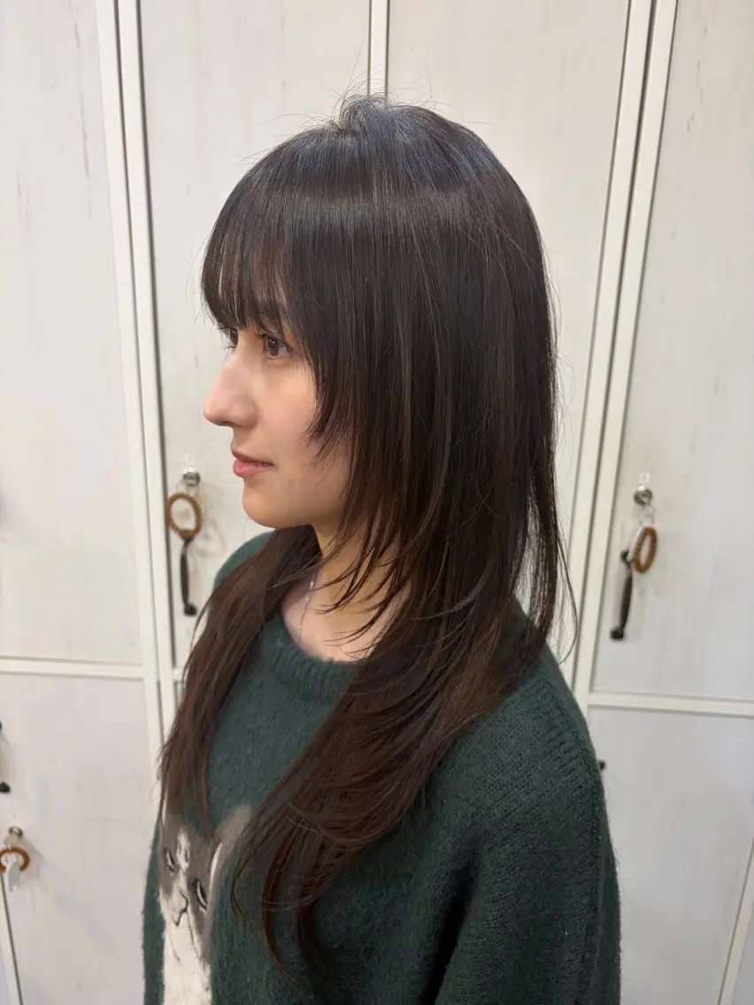 ロング レイヤーカット カット トリートメント レイヤー/透けカラー ✨KANAのヘアスタイル
