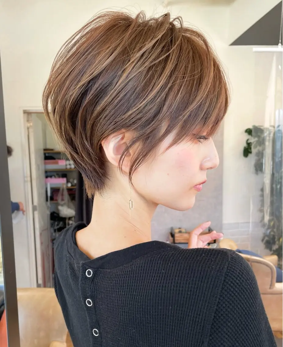 ショート 🍯ショート/レイヤ ー/メンズ みゆ🍯のヘアスタイル
