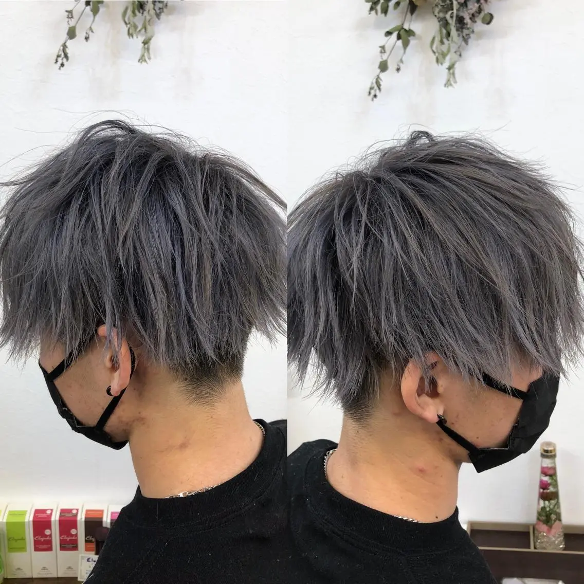 カラー メンズ 最高級エクステ /羽エクステ白石宇由のヘアスタイル