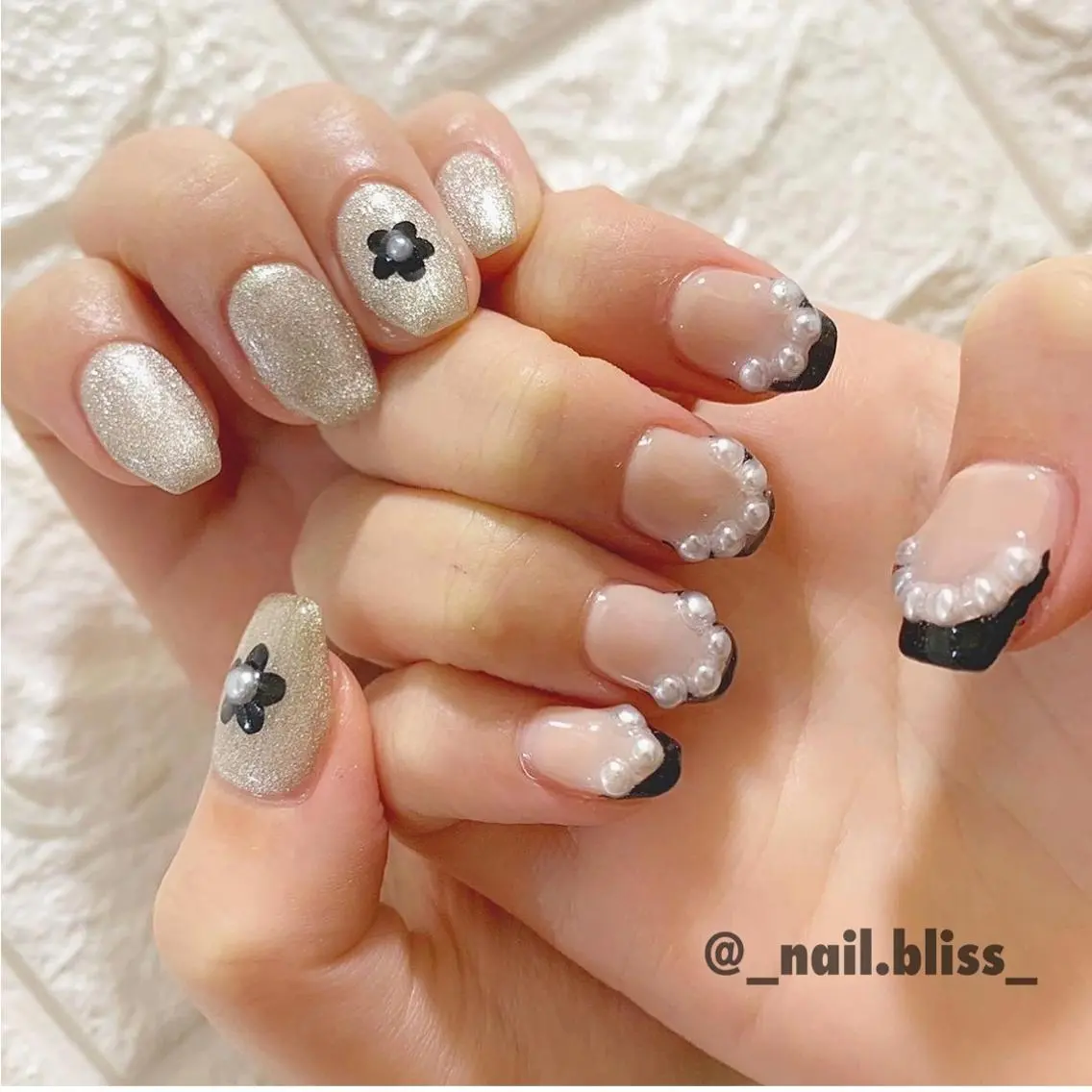 ネイル フレンチネイル マグネットネイル NAIL BLISSのネイルデザイン