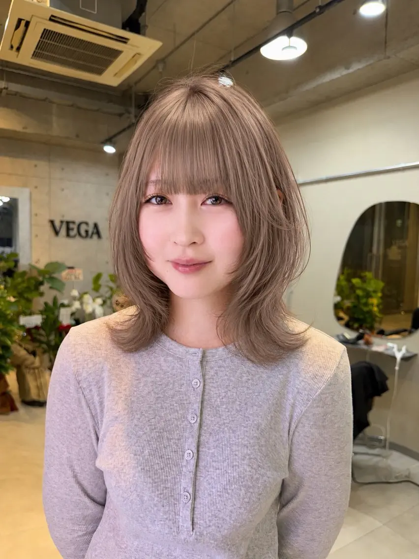 ミディアム ヘアカラー トリートメント 福岡天神/さや 当日予約空きありのヘアスタイル