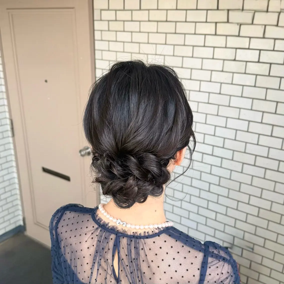 ロング ヘアアレンジ 結婚式・ブライダル デート ヘアセット 褒められヘアメイク /‎ボブ女子🐶みおのヘアスタイル
