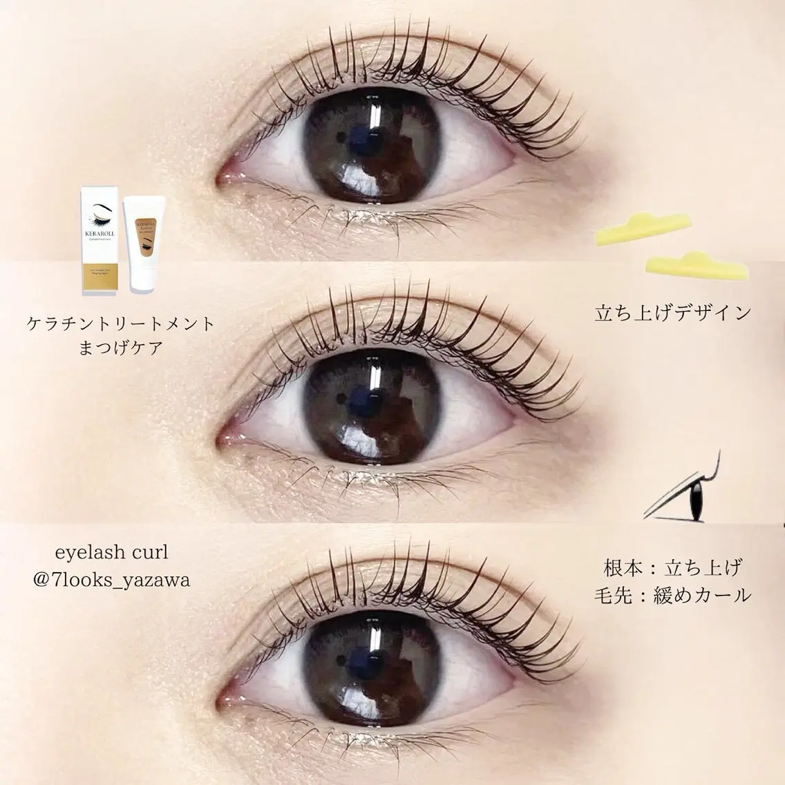 マツエク・マツパ ケラチンラッシュリフト バインドロック 束感まつ毛 フラットラッシュ パリジェンヌラッシュリフト eyelist harukaのマツエク・マツパデザイン
