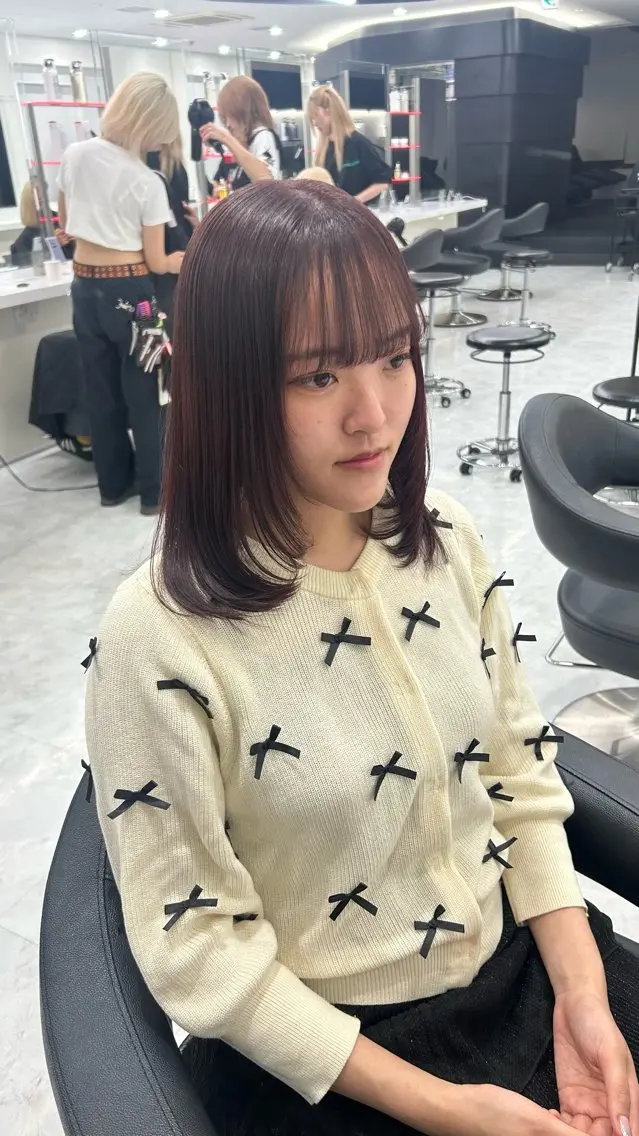 ロング カラー パーマ ヘアアレンジ メンズ キッズ カット ベージュブラウン 🎀Himari🎀のヘアスタイル