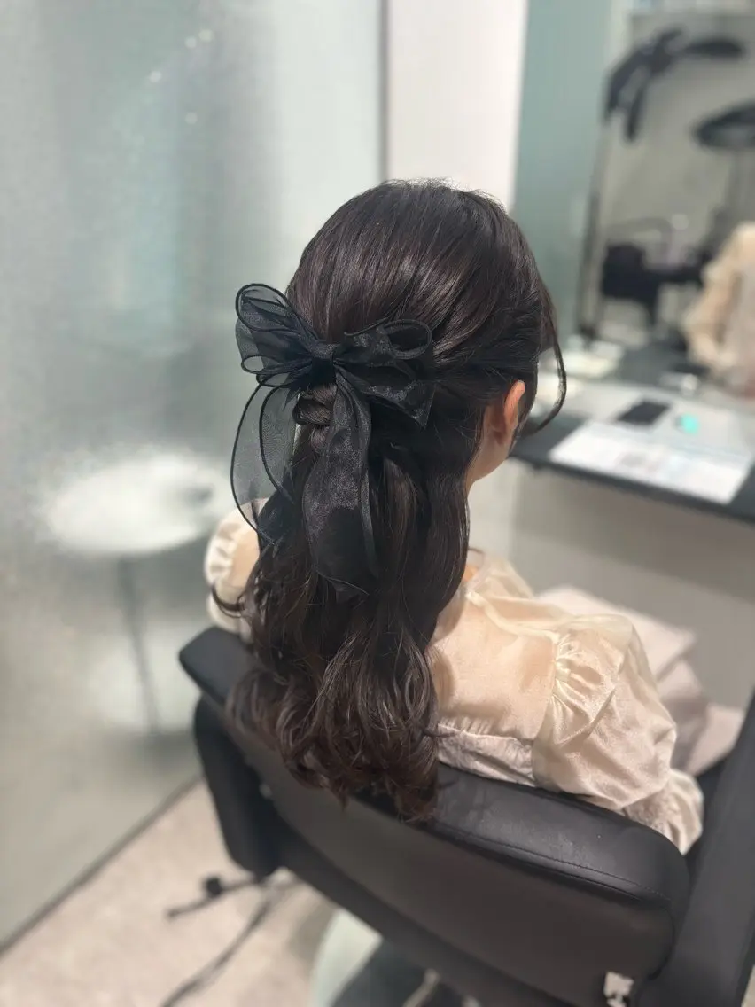 【ヘアセット♡】🩶ハーフアップ🩶の写真