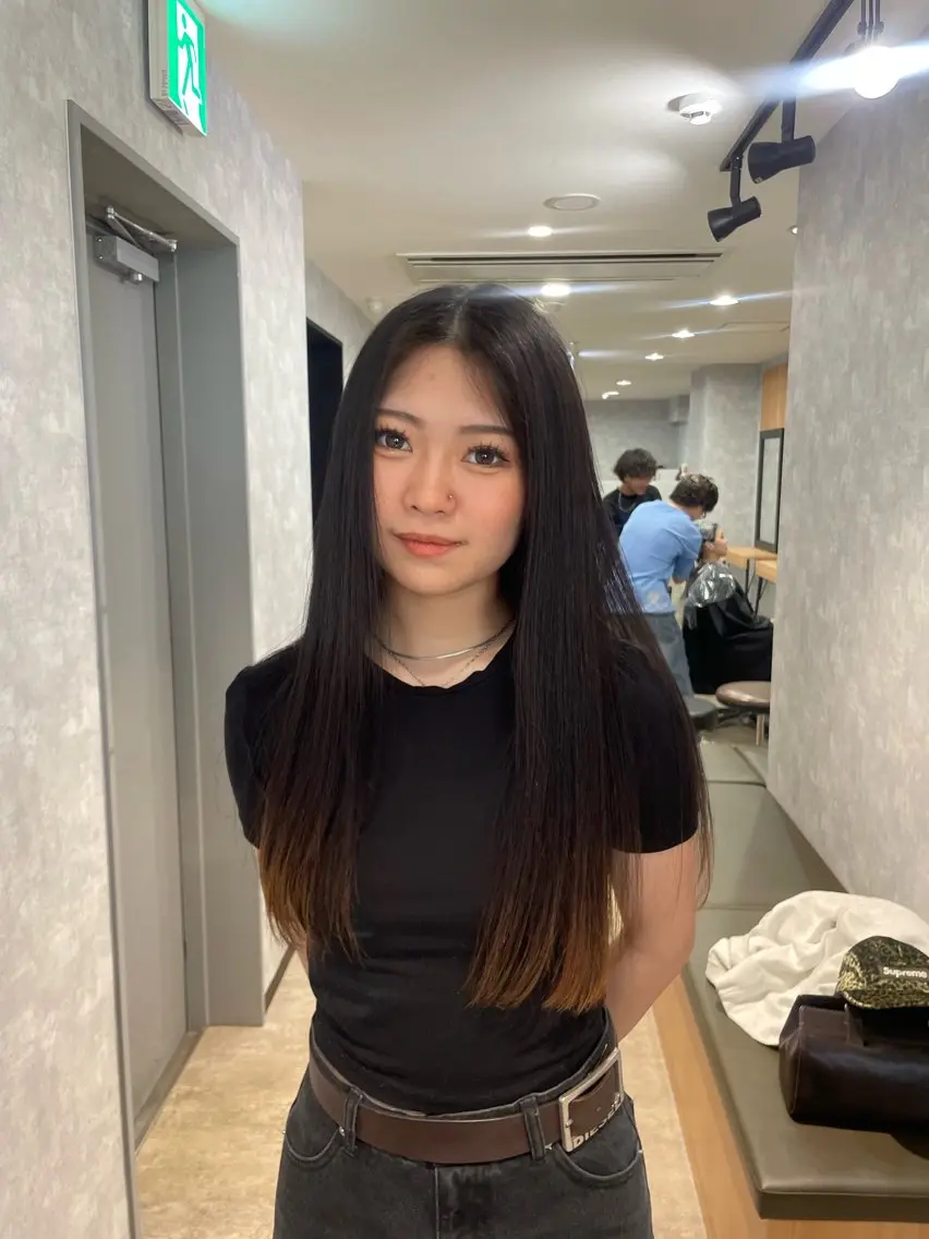 カット+縮毛矯正+トリートメント。.。:+* 🫧の写真