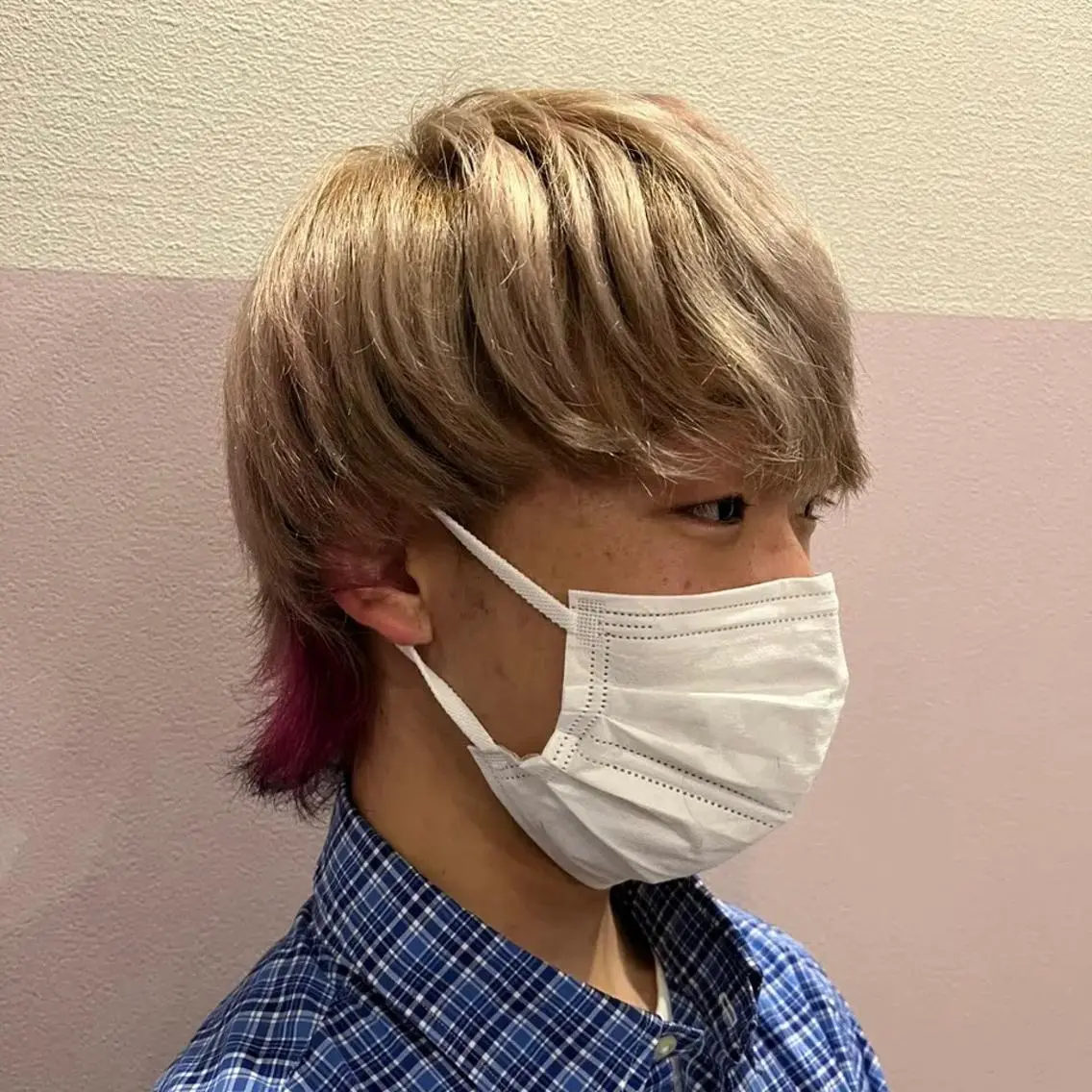 カラー メンズ メンズウルフカット 狐カラー ウルフカット ♡ナナコ♡ レイヤー /ブリーチ/艶髪のヘアスタイル