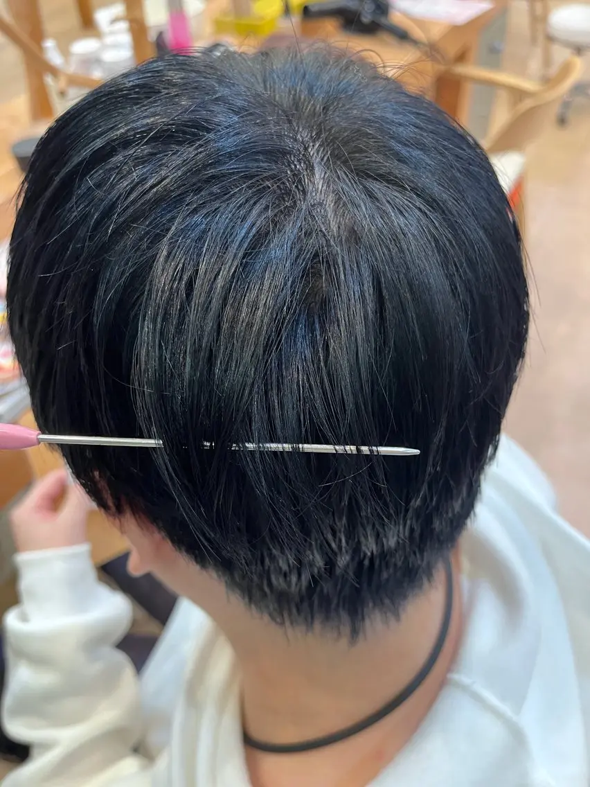 カラー メンズ 黒髪 ブルーカラー ブルーブラック 💠つたふうか/ 韓国/メンズヘア💠のヘアスタイル