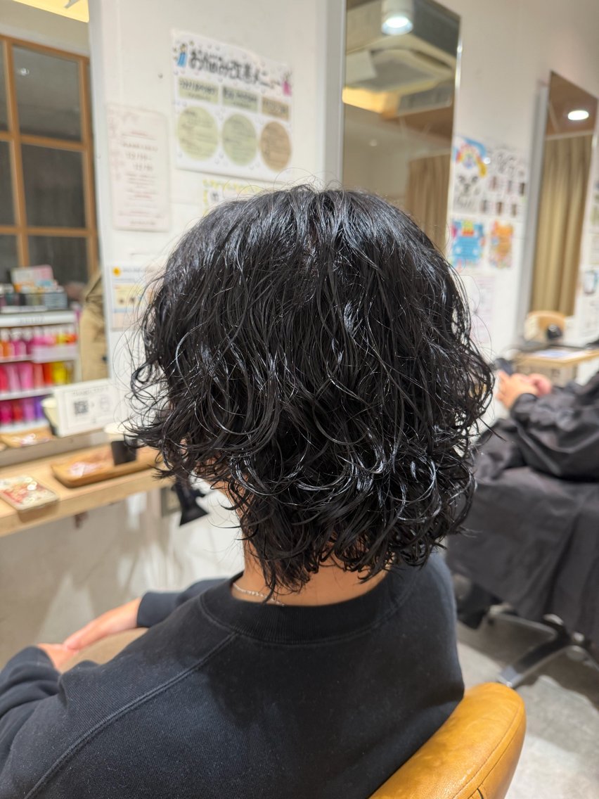 ミディアム パーマ カット パーマ 小西 舞依のヘアスタイル