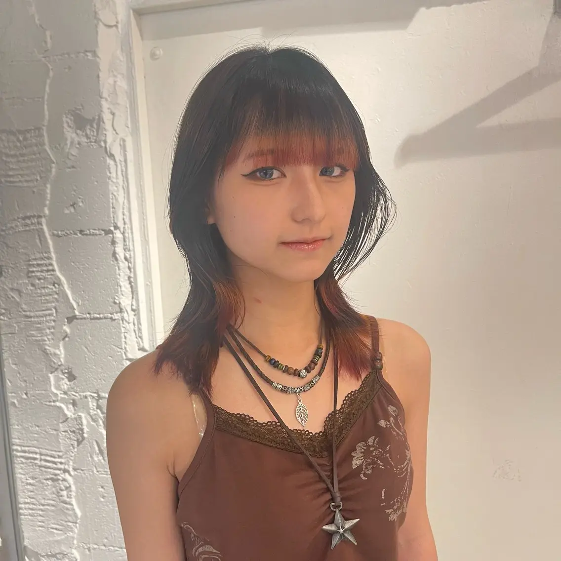 セミロング カラー ヘアカラー トリートメント nameless miichiのヘアスタイル