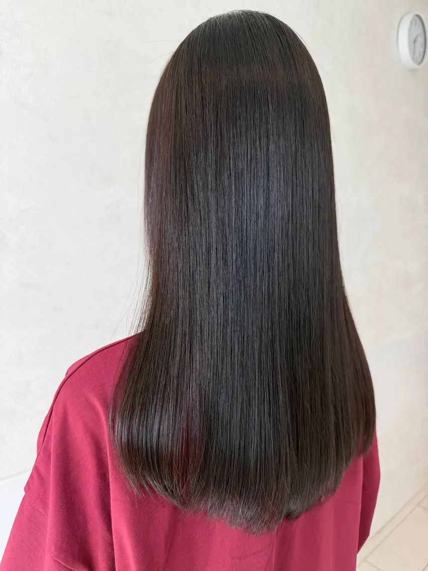 ロング カット 縮毛矯正 トリートメント 木曜日空きあり🩷 layer🎀透明感のヘアスタイル