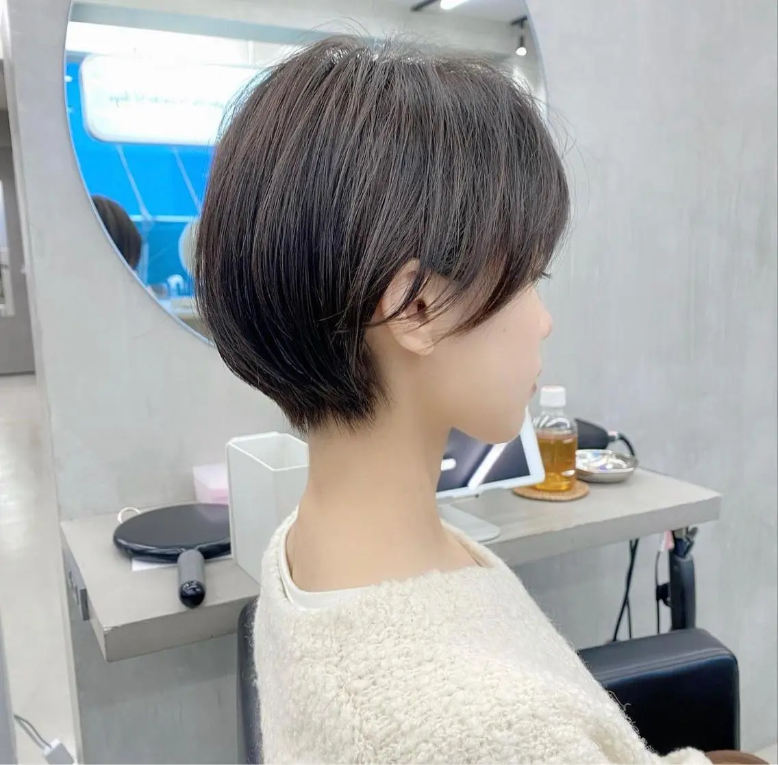 ショート カラー ショートヘア カット ヘアカラー トリートメント 👑ボブはお任せ ミヤノ👑のヘアスタイル