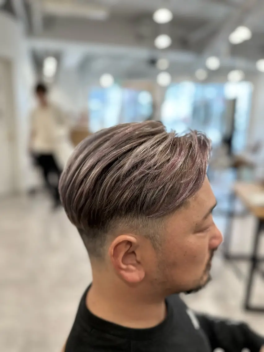 ショート カラー メンズ フェードカット ユニコーンカラー ヘアカラー トリートメント 特殊カラー特化 ✂️SHIAN フジのヘアスタイル