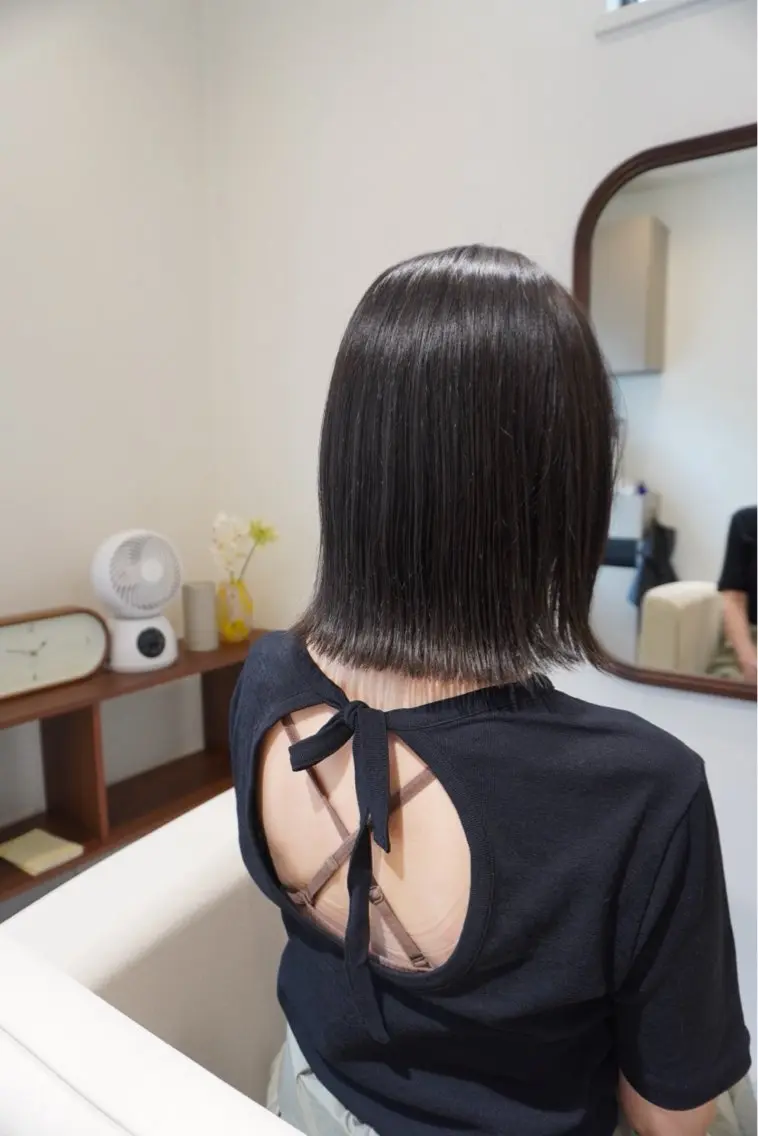 ミディアム 縮毛矯正 トリートメント 縮毛矯正モデル募集 Liore'のヘアスタイル