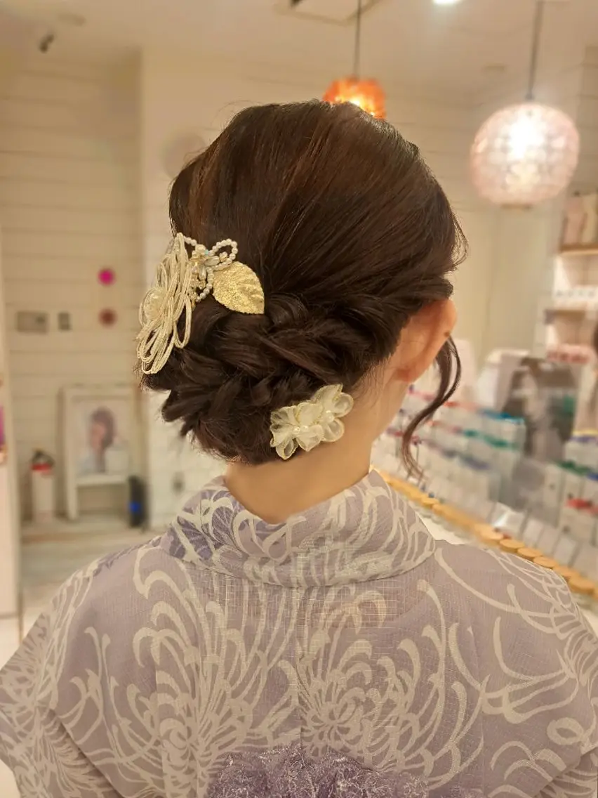 ヘアアレンジ ロング 浴衣 ヘアセット MIYU/レイヤー 透明感カラー/渋谷のヘアスタイル