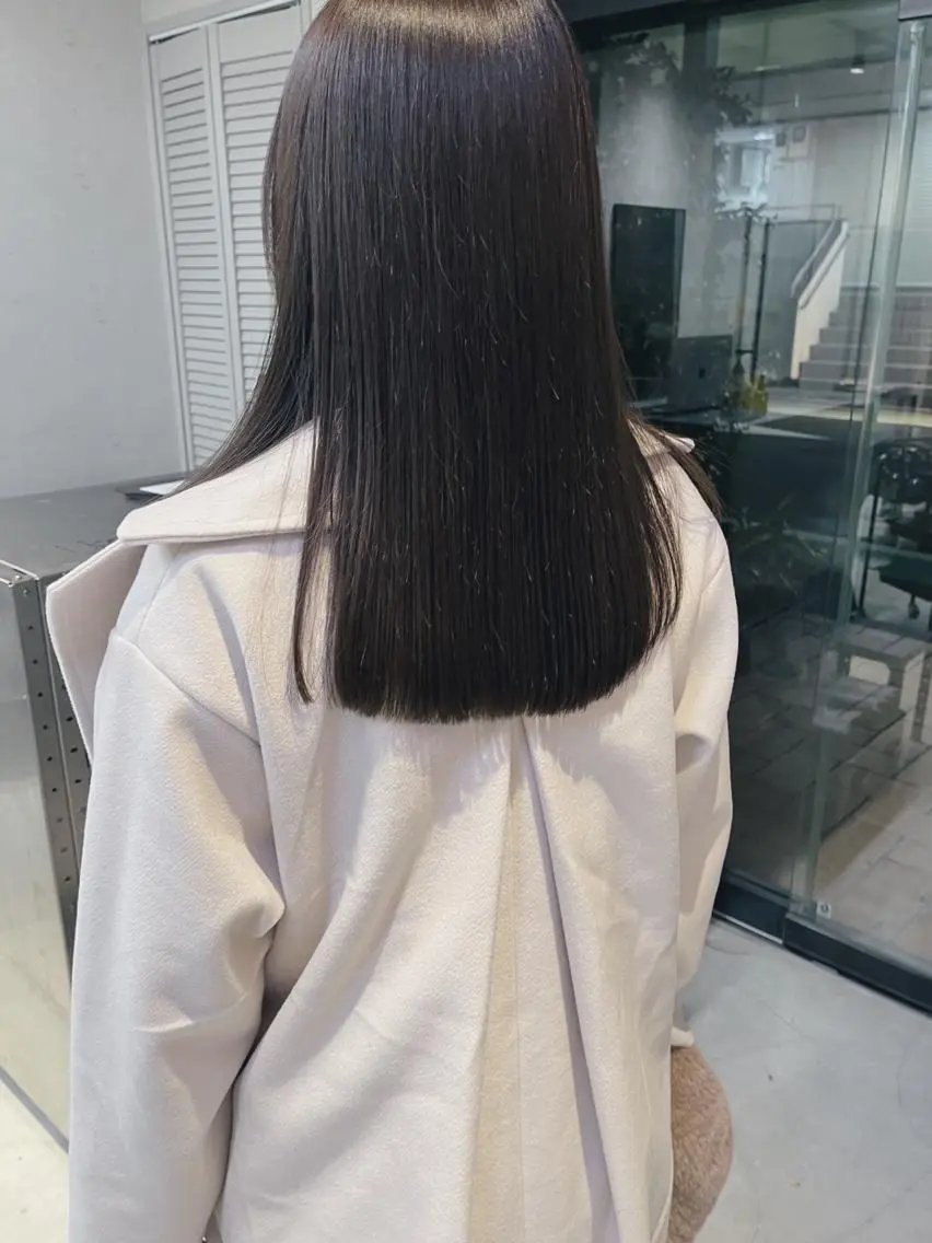期間限定価格【カット＋弱酸性アルテマストレート＋2ステップトリートメント】髪質改善、女性の方限定の写真