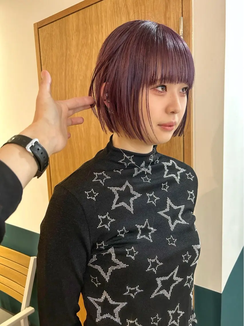 ショート カラー ラベンダーカラー ピンクカラー カット ヘアカラー カラーリスト菅野 竜矢🌈のヘアスタイル
