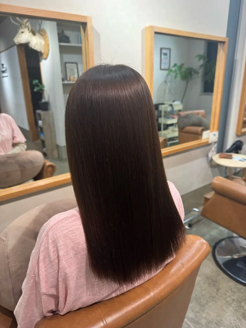 ロング 縮毛矯正 永野 いずみのヘアスタイル