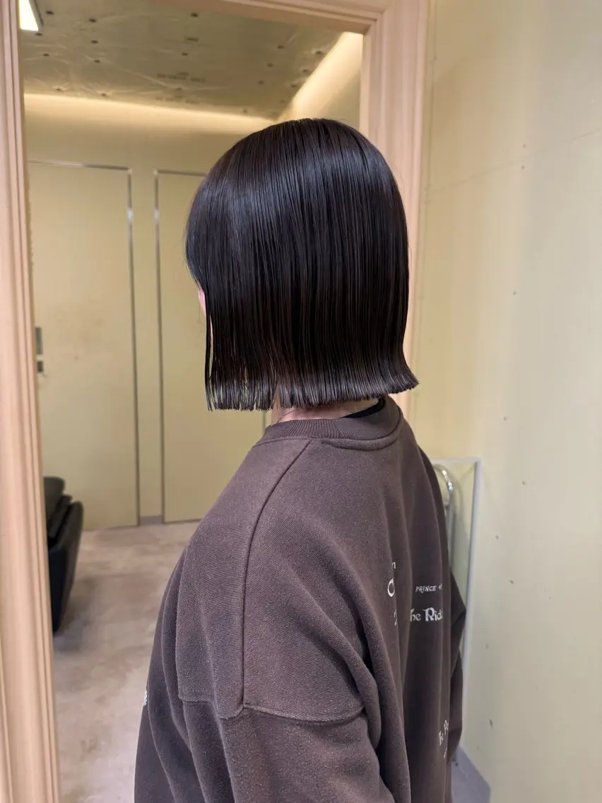 ショート カラー カット ヘアカラー トリートメント 伶風/ ボブのヘアスタイル