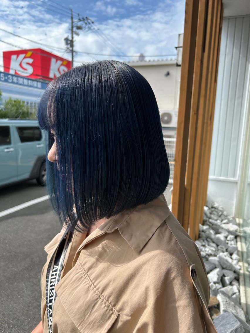 ミディアム カラー ヘアカラー 酸性ストレート/ ボブ/暖色/リコのヘアスタイル