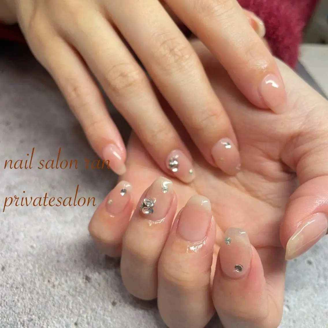 ネイル 韓国ネイル ワンホンネイル ハンドネイル ハンドケア nailsalon ranのネイルデザイン