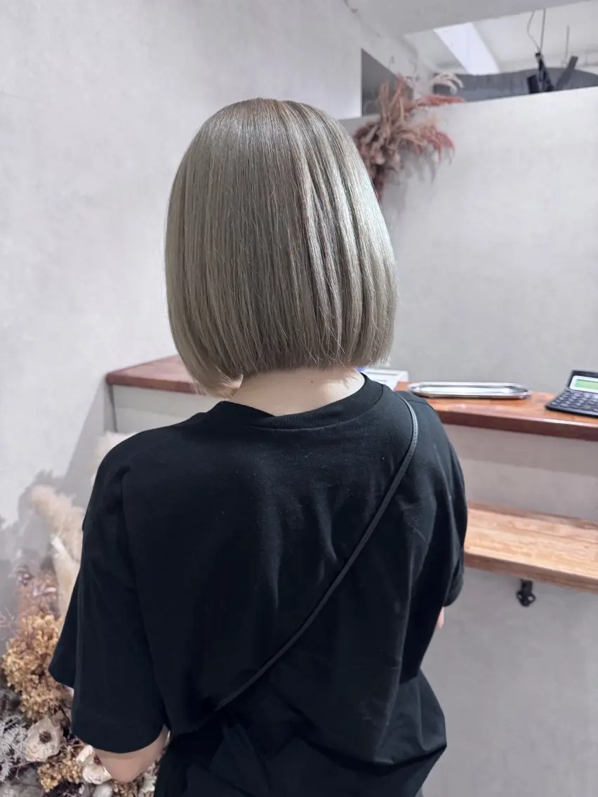 ミディアム カラー ヘアカラー トリートメント シマオカイッセイ 個室サロンaceのヘアスタイル