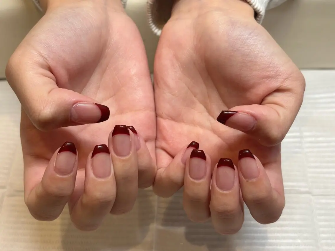 handフレンチネイル⟡▫️オフなし (クリアベース)の写真