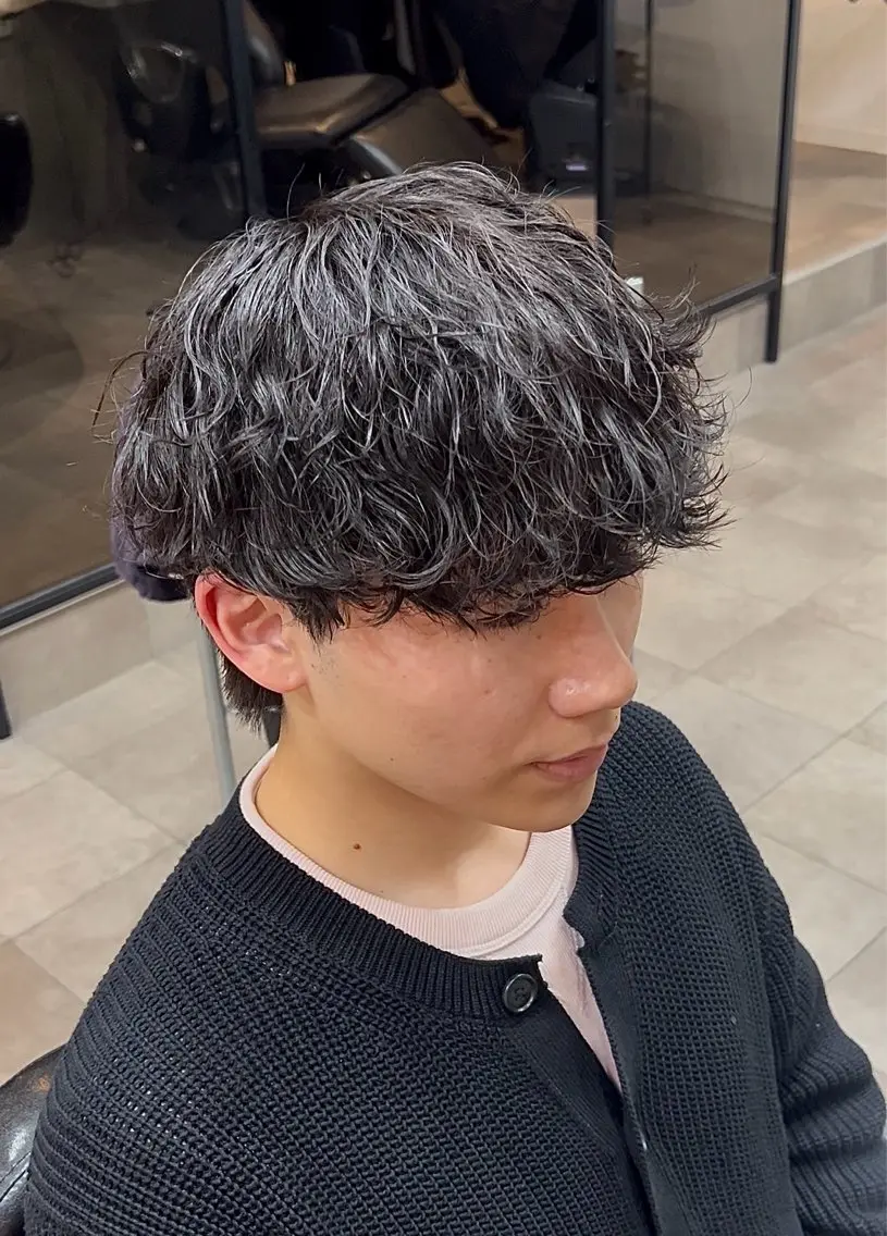 パーマ メンズ メンズパーマ 波巻きパーマ カット パーマ QOL円山 SHOTAのヘアスタイル