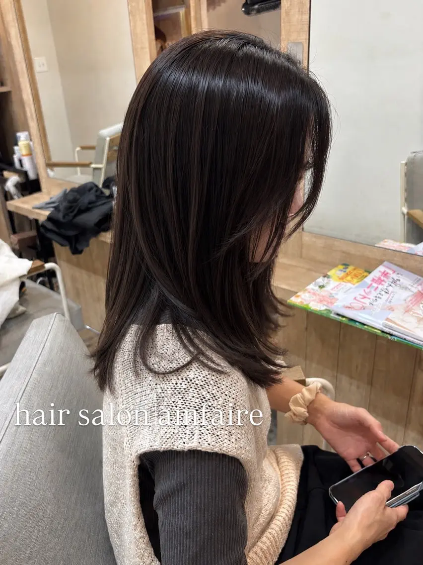 セミロング shimizu .のヘアスタイル