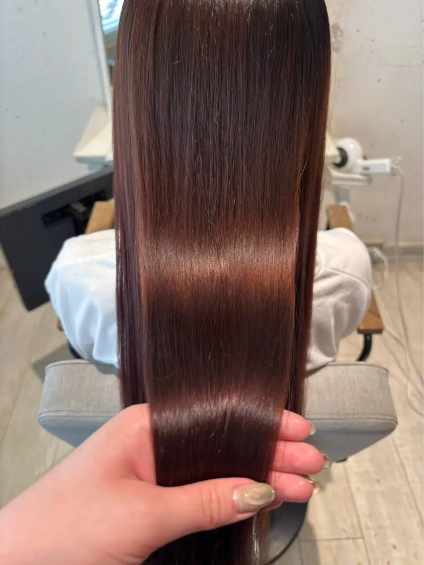 ロング 縮毛矯正 おがわ らいむ🕊️のヘアスタイル