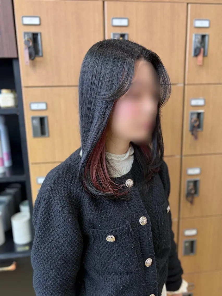 ミディアム カット 岡大前ハッシュカット ×髪質改善/松島大己のヘアスタイル