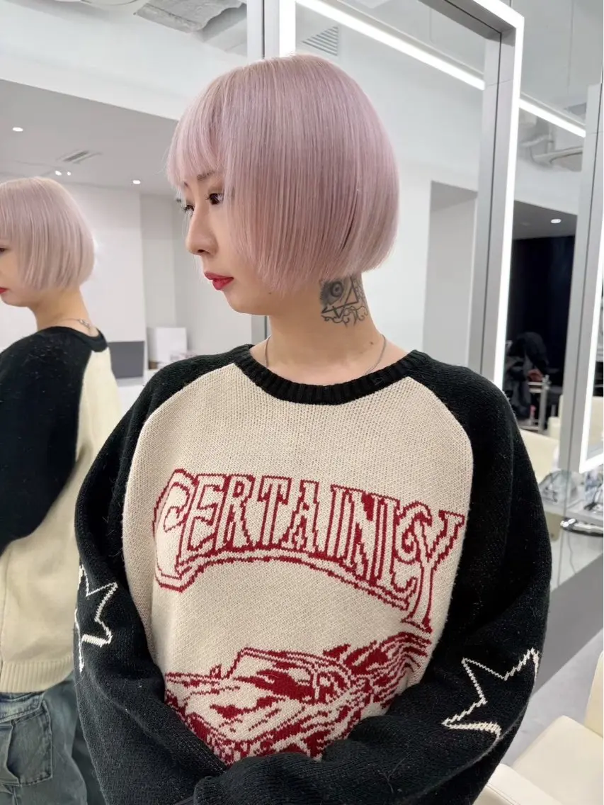 【根元ブリーチリタッチ限定】⭐️ブリーチリタッチ+カラー⭐️(ボブくらいの長さ)の写真