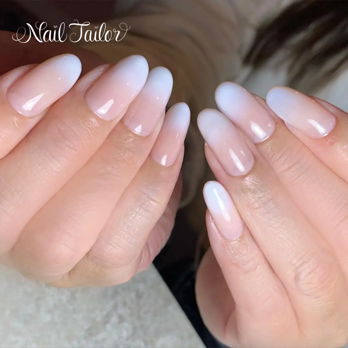 ネイル 入学式 長さ出し ジェルネイル グラデーション 卒業式 ハンドネイル NailTailor ネイルテイラーのネイルデザイン