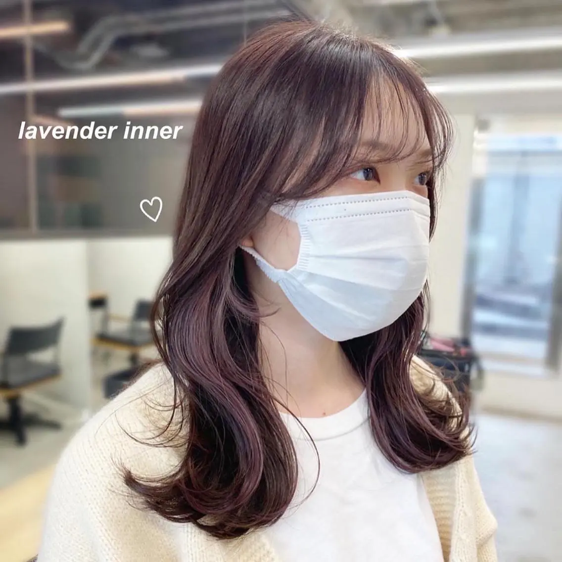ミディアム ヘアカラー ナガイ アヤのヘアスタイル