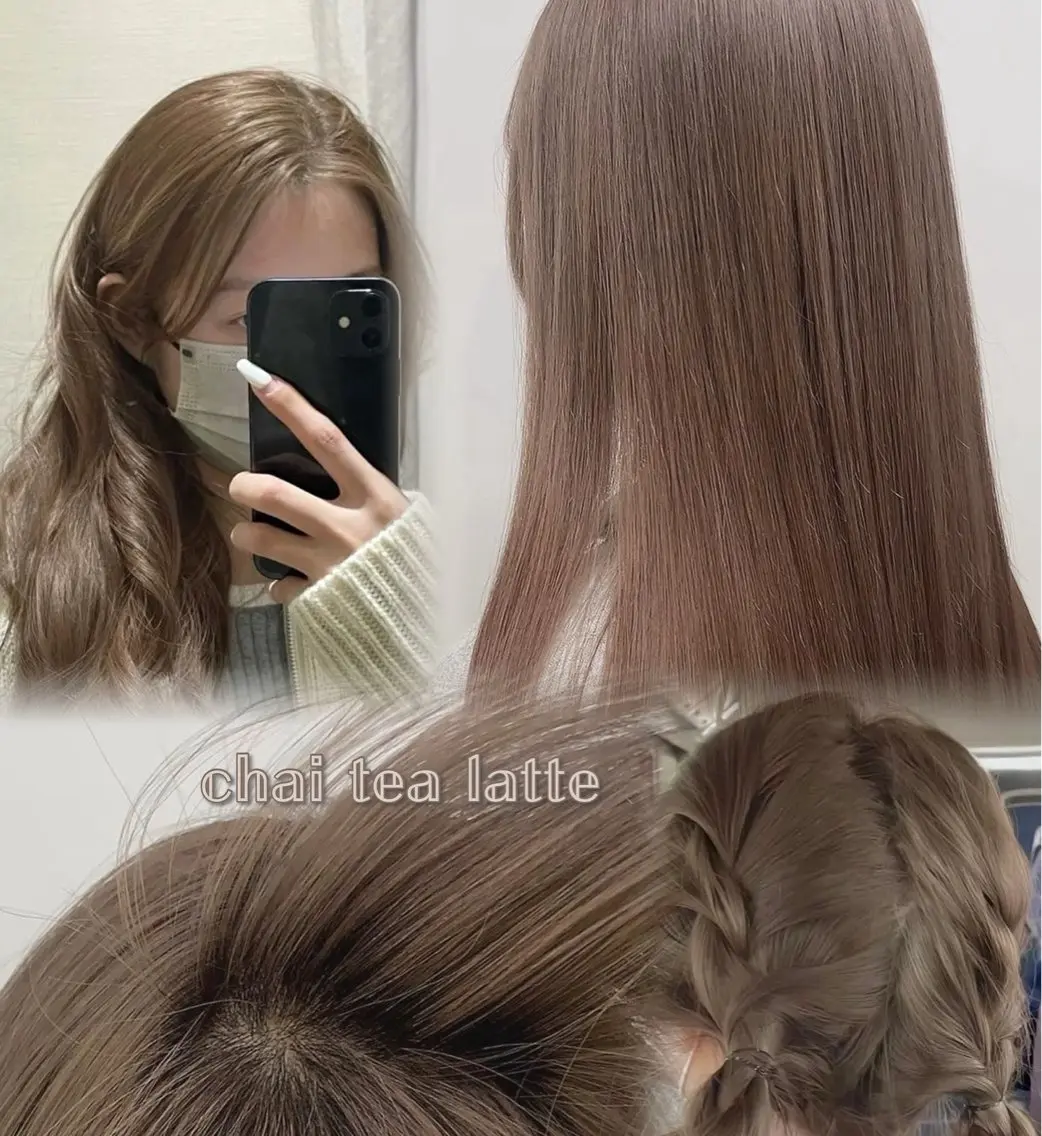 ロング カラー ヘアカラー トリートメント ヘッドスパ ヘアセット 🥞ベージュ系カラー 【すずきりほ】🥞のヘアスタイル