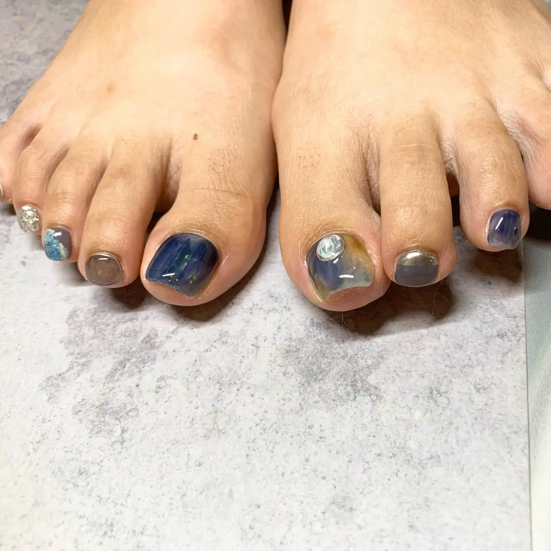 ネイル フットネイル ウシク ミユキのネイルデザイン