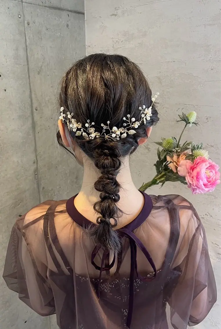 セミロング ヘアアレンジ ヘアセット 美髪× ヘアセット✨Araiのヘアスタイル
