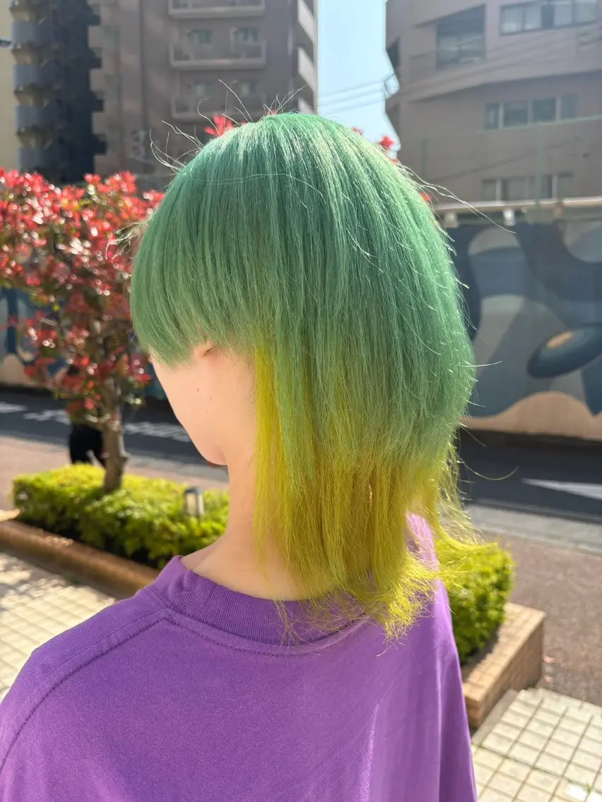 ミディアム カラー ブリーチ ヘアカラー 香野 優子のヘアスタイル