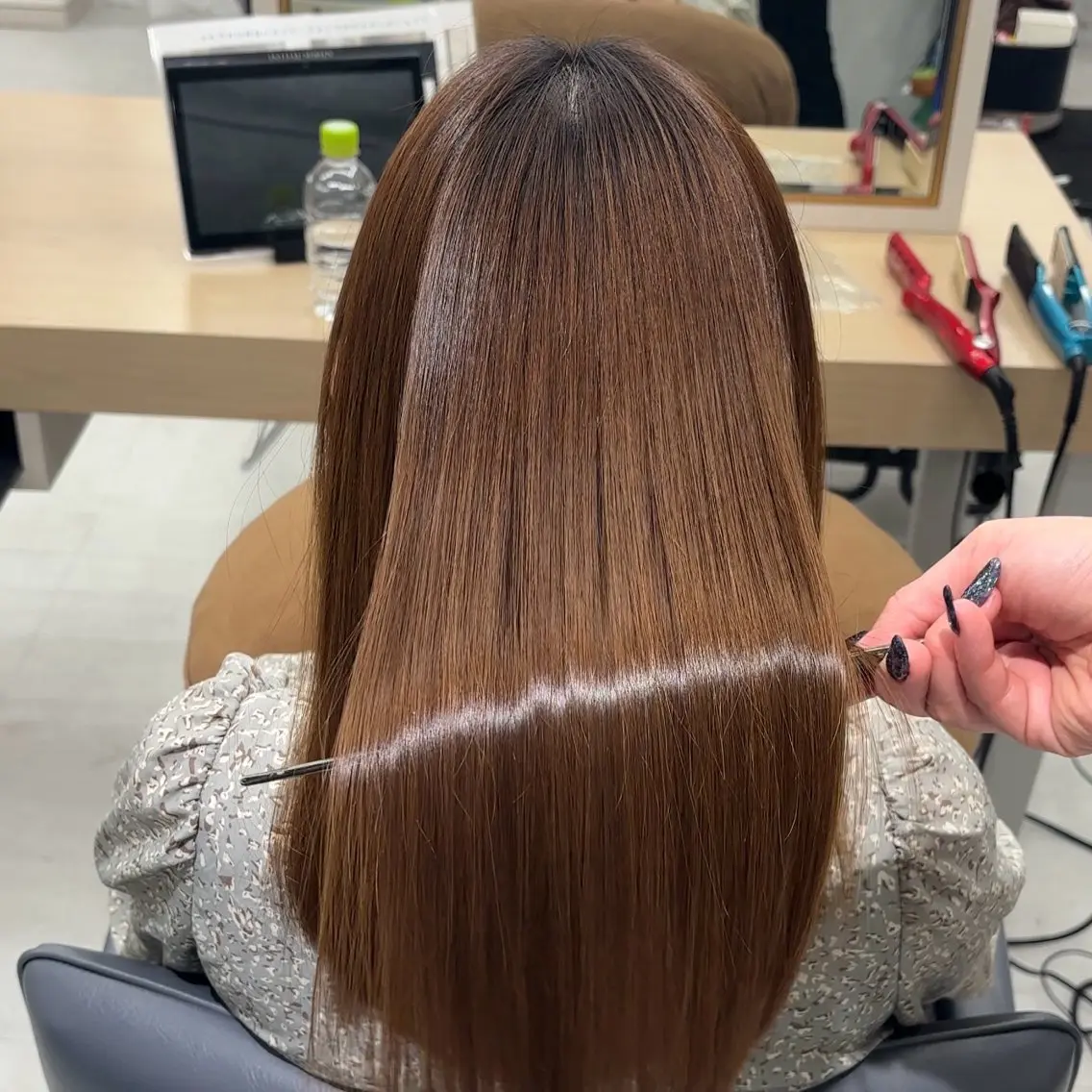 セミロング カット ヘアカラー 縮毛矯正 トリートメント 今話題の艶髪矯正 美艶カラー/FUKAのヘアスタイル