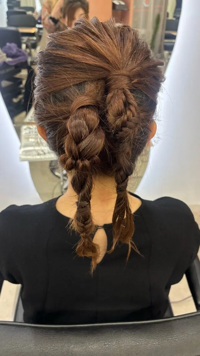 セミロング ヘアアレンジ 結婚式・ブライダル ヘアセット 髪質改善/水素カラー /梅田茶屋町/ほのかのヘアスタイル