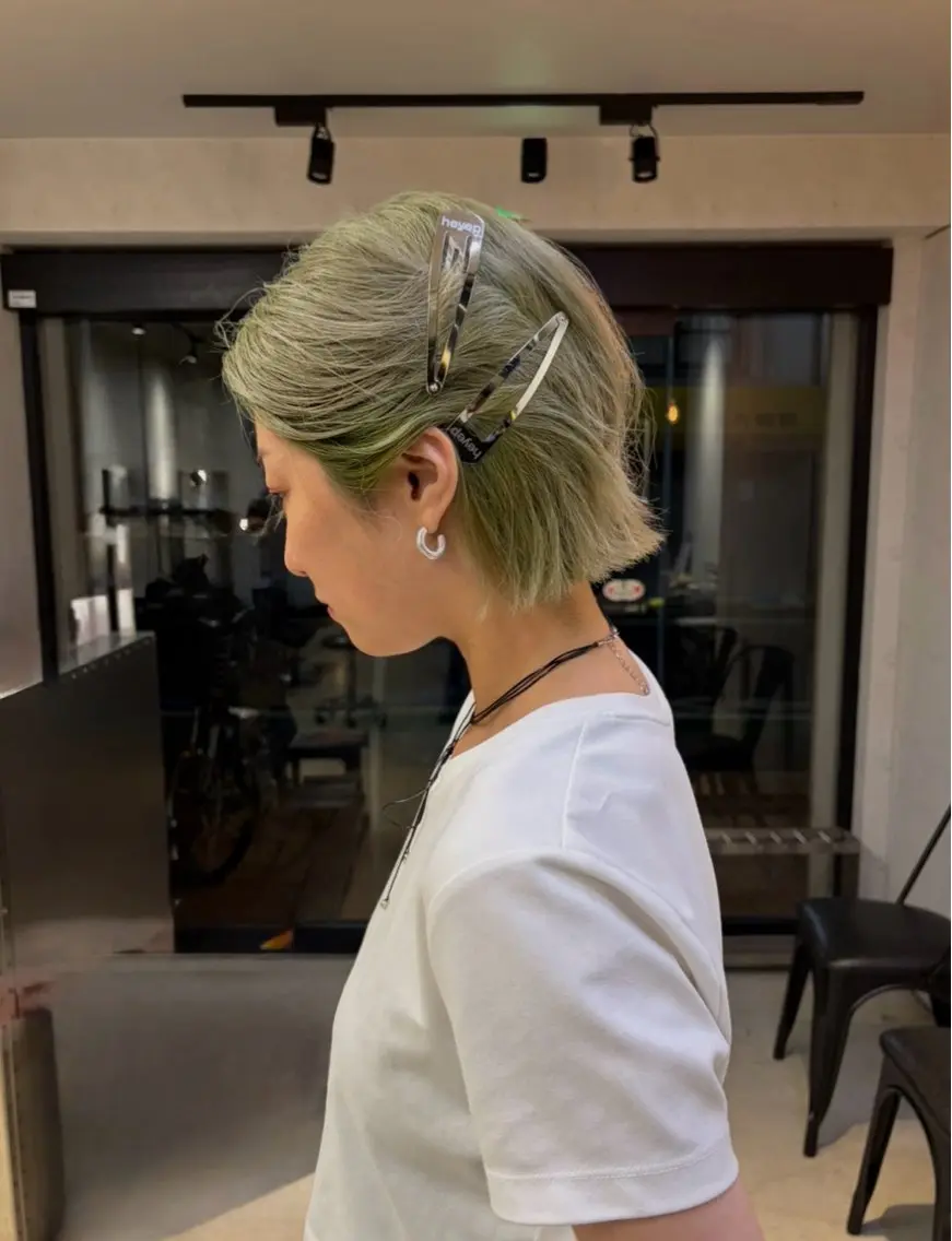 ショート カラー ヘアアレンジ ヘアカラー モリシマ マイのヘアスタイル