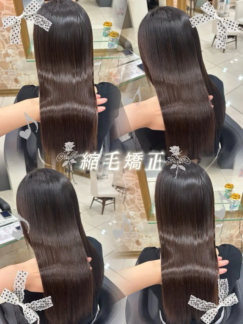 セミロング 縮毛矯正 美髪縮毛矯正上大岡/ yuzu🌺☪️のヘアスタイル
